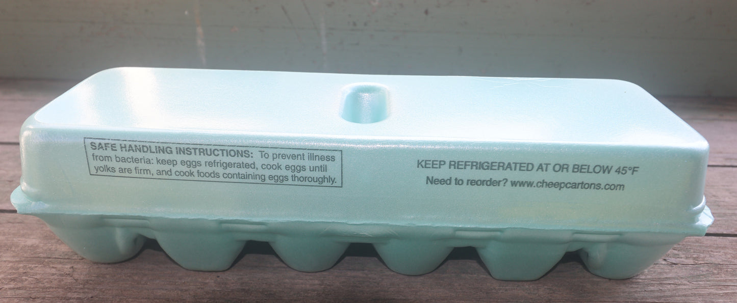 Styrofoam Egg Cartons (50 pack) Green